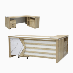 Executive Office Wooden Desk Computer Table L-Shape