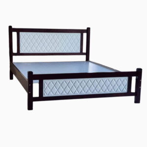 Comfortable Wooden Bed Strong And Sturdy Modern Design Bed Frame (Queen 150x190cm, Oak-White)