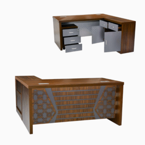 Executive Office Wooden Desk Computer Table L-Shape