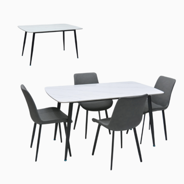 Dining Table & Chair Marble SET - Image 2