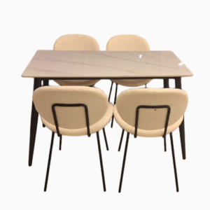 Dining Table & Chair Marble SET