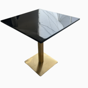 Restaurant Ceramic Table with Gold Leg