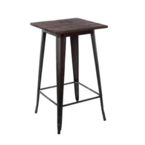 High Table Wooden Top Metal Leg
