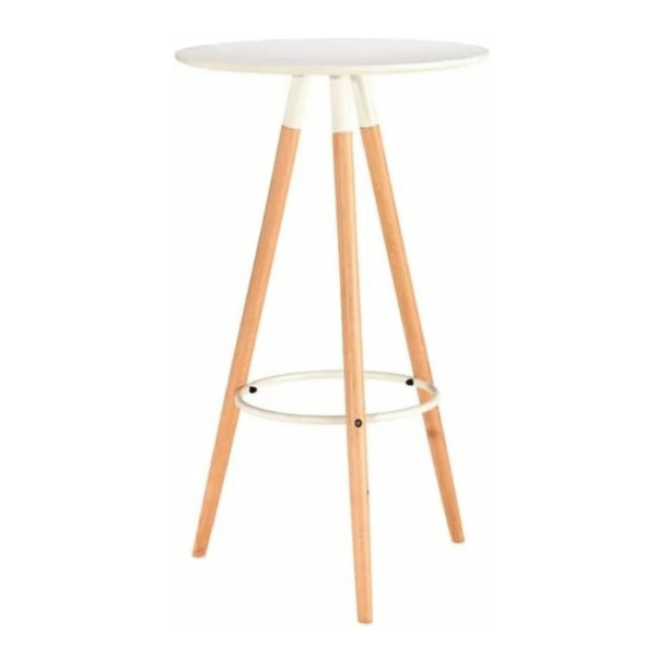 High Table MDF Top Wooden Leg