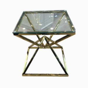 Coffee Table Gold leg with Top Temper Glass
