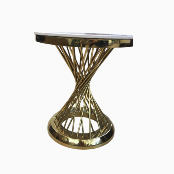 Coffee Table With Top Ceramic & Gold Leg - Image 3