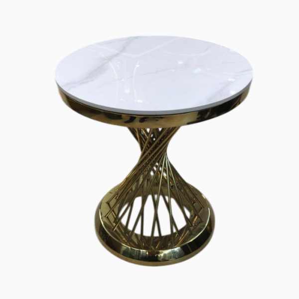 Coffee Table With Top Ceramic & Gold Leg