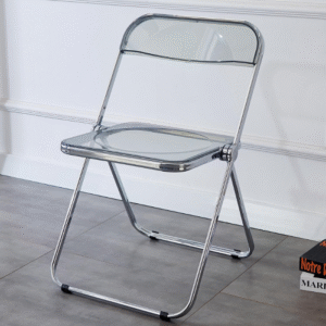 Acrylic Folding Chair with Silver SS Leg