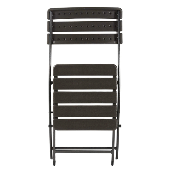 Folding Chair Brown with Metal Leg - Image 3