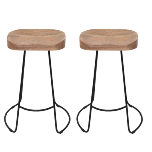 High Chair/Bar Chair-Top wood with Metal Leg