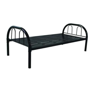 Steel Single Bed, Black