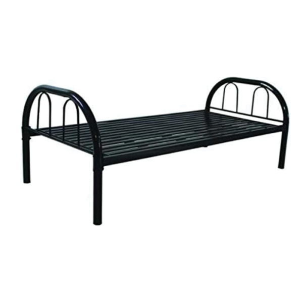 Steel Single Bed, Black