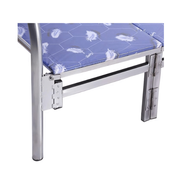Steel Folding Metal Single Bed without Mattress (Single, Blue, 190 X 90 X 70 CM) - Image 3
