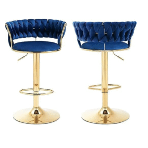 Bar Chair Adjustable with Velvet Fabric