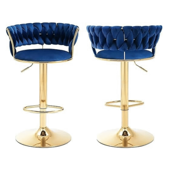 Bar Chair Adjustable with Velvet Fabric