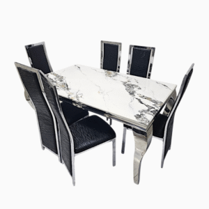 Marble Dining Table & Chair Set