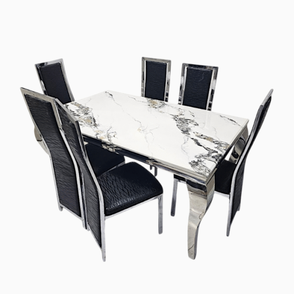 Marble Dining Table & Chair Set