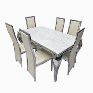Marble Dining Table & Chair Set